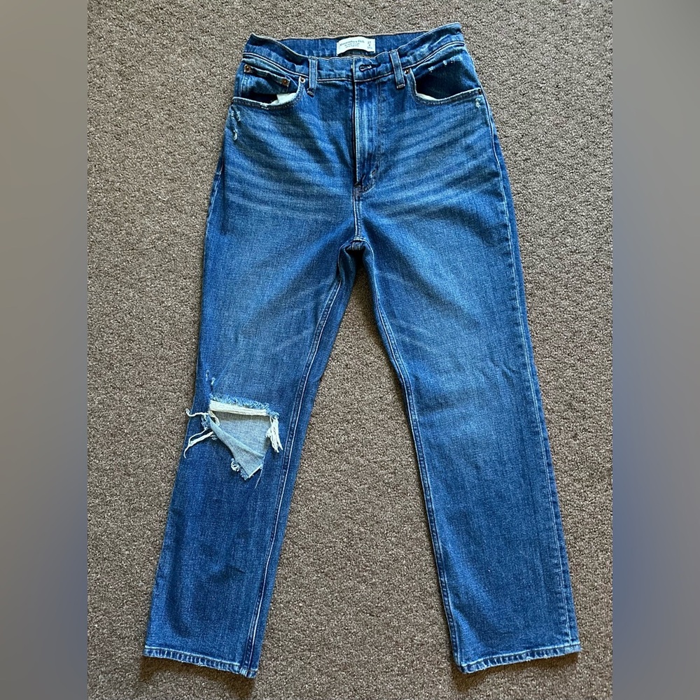 Abercrombie & Fitch Blue Straight Leg Jeans